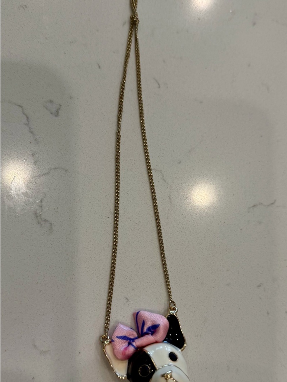 Betsey Johnson Black White and Pink French Bulldog Stud Earrings - Picture 4 of 5